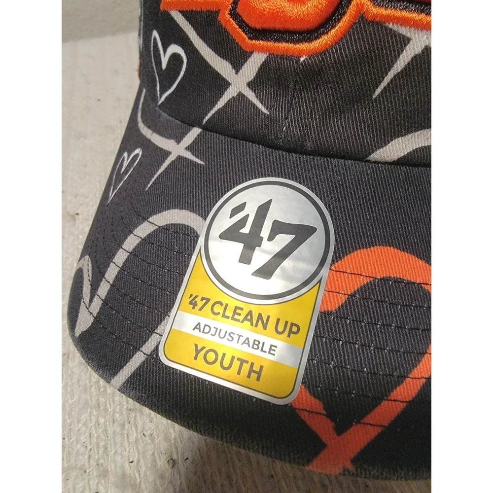 Oklahoma State Cowboys 47 Brand Clean Up Adjustable‎ Hat - Black Adore Youth NEW